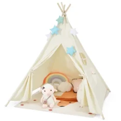 Costway Kids Canvas Play Tent Foldable Playhouse Toys For Indoor Outdoor -Kiddie Kingdom Store GUEST 8856c9ec 1b23 4a6e 9303 2a9f6b64aa24