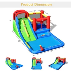 Costway Inflatable Water Slide Kids Jumping Bounce Castle W/ Ocean Balls Blower Excluded -Kiddie Kingdom Store GUEST 89e6c567 889e 4235 b2eb abec32a162e1