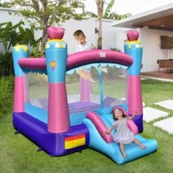 Costway Inflatable Bounce House 3-in-1 Princess Theme Inflatable Castle W/ 735W Blower -Kiddie Kingdom Store GUEST 8a0a70b8 0eaf 4cf9 9407 1bfee41d5deb