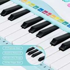 Costway Z-Shaped Kids Toy Keyboard Piano 37-Key Electronic Organ Light W/Microphone -Kiddie Kingdom Store GUEST 8a1a3b39 90ca 443d b779 36fc1e802def