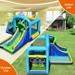 Costway Inflatable Bouncer Climbing Bounce House Kids Slide Park Ball Pit W/ 750W Blower -Kiddie Kingdom Store GUEST 8a1bd564 4009 426f aa92 9e5ddb1394d7