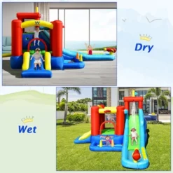 Costway 9-in-1 Inflatable Water Slide Kids Bounce Castle Giant Water Park W/ 860W Blower -Kiddie Kingdom Store GUEST 8b847d76 7001 4683 a827 48fedddd086e