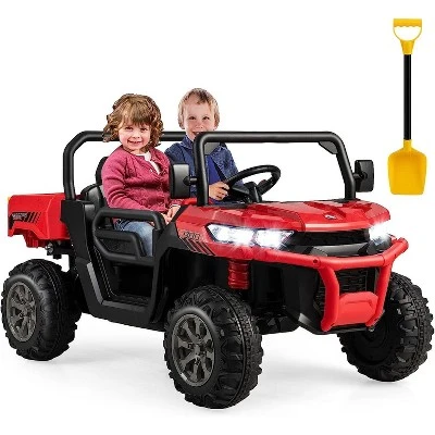 Costway 12V Electric Kids UTV 2-Seater Ride On Car With Remote Control Electric Dump Bed Rocking Function 12 Costway 12V Electric Kids UTV 2-Seater Ride On Car With Remote Control Electric Dump Bed Rocking Function - Image 10