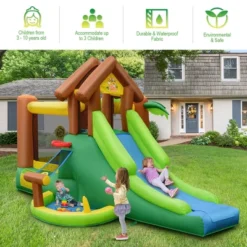 Costway Kids Inflatable Jungle Bounce House Dual Slide Jumping Castle Bouncer -Kiddie Kingdom Store GUEST 8c3f0b41 5283 4081 bc96 97fa1cb96af3
