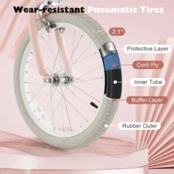 Costway 18'' Kids Bike Toddler Bicycle With Training Wheel Kickstand For 4-8 Years Old -Kiddie Kingdom Store GUEST 8cc99881 f0af 4864 99a7 a4fe006bc7d2