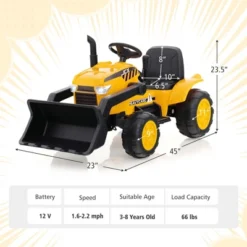 Costway 12V Kids Ride On Excavator Digger Electric Bulldozer Tractor RC With Light & Music -Kiddie Kingdom Store GUEST 8f10a822 60c8 4447 8093 1a81d8b3a1ee