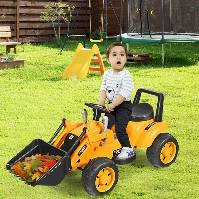 Costway Kids Ride On Excavator Digger 6V Battery Powered Tractor W/Digging Bucket Yellow 5 Costway Kids Ride On Excavator Digger 6V Battery Powered Tractor W/Digging Bucket Yellow - Image 3