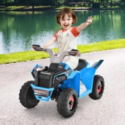 Costway Kids Ride On ATV 4 Wheeler Quad Toy Car 6V Battery Powered Motorized Toy