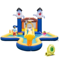 Costway Inflatable Water Slide Park Bounce House Splash Pool Water Cannon With 735W Blower 19 Costway Inflatable Water Slide Park Bounce House Splash Pool Water Cannon With 735W Blower -Kiddie Kingdom Store GUEST 8ff747e6 2073 4002 98e9 6b576a31cf02