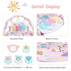 3 In 1 Baby And Toddler Learning Toys Fitness Music And Lights Fun Piano Activity Center Pink -Kiddie Kingdom Store GUEST 913c2cba 9835 4aab 98e5 5170b942eea1