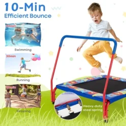 Costway 36" Kids Square Trampoline Indoor Outdoor Rebounder W/Foam Handrail Alphabet Pad -Kiddie Kingdom Store GUEST 91c3b357 8ad1 43c1 8700 c0bf2793d91f