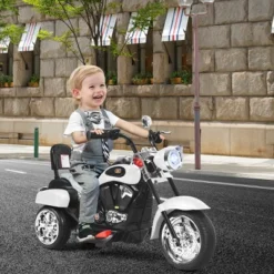 Costway 3 Wheel Kids Ride On Motorcycle 6V Battery Powered Electric Toy Blue/Pink/White/Red -Kiddie Kingdom Store GUEST 91fe4372 a1ce 4412 a9b3 e6173efb21a6