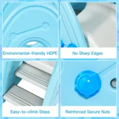 Costway Freestanding Baby Slide Indoor First Play Climber Slide Set For Boys Girls PinkBlueGray -Kiddie Kingdom Store GUEST 920193ae ce5f 465f bf0c a81e3ba7b5b3