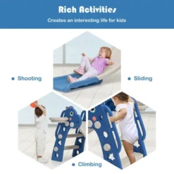 Costway 3 In 1 Kids Slide Baby Play Climber Slide Set W/Basketball Hoop -Kiddie Kingdom Store GUEST 932f126c 8d2b 4a34 be44 242c495ed6fd