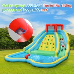 Costway Inflatable Mighty Water Slide Park Bounce Splash Pool Patio -Kiddie Kingdom Store GUEST 949054ab d07a 4289 95d6 c33a92e414ed
