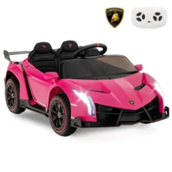 Costway Licensed Lamborghini 4WD Kids Ride-on Sports Car 12V Battery Powered 2.4G Remote Pink/White/Green/Black/Red -Kiddie Kingdom Store GUEST 94e58a7a 812c 4c72 bfac befc60d05a9c