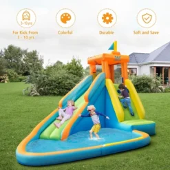 Costway Kids Bounce House Castle Splash Water Pool W/ 740W Blower -Kiddie Kingdom Store GUEST 952687ce 65a4 4b86 8e3a de4c928dc577