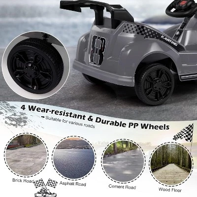 Costway 6V Electric Go Kart For Kids Electric Ride On Car W/ 2.4G Remote Control W/Soft Start Sound And Music Function 7 Costway 6V Electric Go Kart For Kids Electric Ride On Car W/ 2.4G Remote Control W/Soft Start Sound And Music Function - Image 5