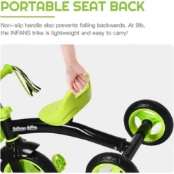 Costway Kids Tricycle Rider With Adjustable Seat Storage Basket Premium Quiet Wheels Non-Slip Handle RedGreen 14 Costway Kids Tricycle Rider With Adjustable Seat Storage Basket Premium Quiet Wheels Non-Slip Handle RedGreen -Kiddie Kingdom Store GUEST 95da3af5 08d3 4a18 b398 561a9ad69a6d