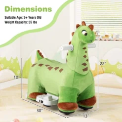 Costway 6V Kids Ride On Dinosaur With Padded Sea Foot Pedal Music Forward & Wheels 13 Costway 6V Kids Ride On Dinosaur With Padded Sea Foot Pedal Music Forward & Wheels -Kiddie Kingdom Store GUEST 95f16dc9 026b 49ab a06d 04bc5e9604ac
