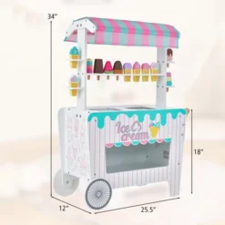 Costway Kid's Ice Cream Cart Food Trunk Play Toy Set With Display Rack & Accessories -Kiddie Kingdom Store GUEST 9636d109 2898 4e4d 908e 9f6e77c4b102