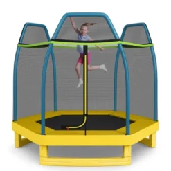 Costway 7FT Kids Trampoline Outdoor Indoor Recreational Bounce Jumper ASTM Approved -Kiddie Kingdom Store GUEST 96504bee dd02 4db7 8d20 0d70971731d8
