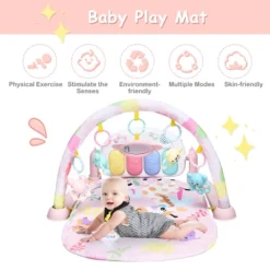 3 In 1 Baby And Toddler Learning Toys Fitness Music And Lights Fun Piano Activity Center Pink -Kiddie Kingdom Store GUEST 9712d3a5 57c9 4738 9866 f13f4ac670f5