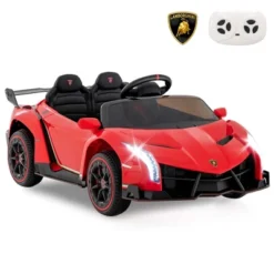 Costway Licensed Lamborghini 4WD Kids Ride-on Sports Car 12V Battery Powered 2.4G Remote Pink/White/Green/Black/Red -Kiddie Kingdom Store GUEST 98d51ff4 09ef 436b b775 a4e301b6da4f
