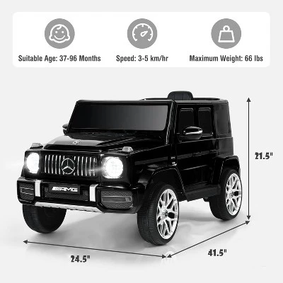 Costway 12V Kids Ride On Car Licensed Mercedes Benz G63 Electric Vehicle With Remote Control 8 Costway 12V Kids Ride On Car Licensed Mercedes Benz G63 Electric Vehicle With Remote Control - Image 6