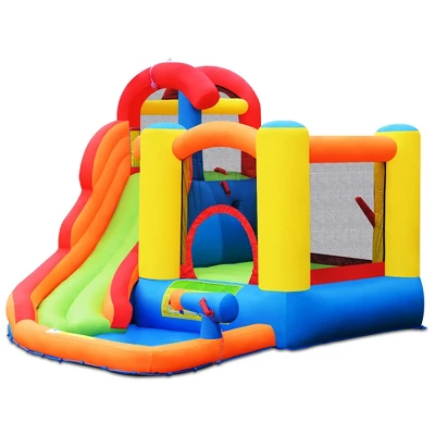 Costway Inflatable Bounce House Water Slide W/ Climbing Wall Splash Pool Water Cannon 11 Costway Inflatable Bounce House Water Slide W/ Climbing Wall Splash Pool Water Cannon - Image 9