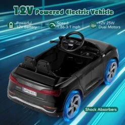Costway 12V Kids Ride On Car W/Remote Control 4 Wheels Suspension 3 Speeds LED Headlight White/Black/Pink/White -Kiddie Kingdom Store GUEST 99b1ffb0 bc53 4460 8a7d 5adf5aecfec5