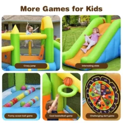 Costway Inflatable Slide Bouncer Ball Pit Basketball Dart Game Without Blower -Kiddie Kingdom Store GUEST 9a4f8889 0dd8 47fa 8e7d 6d83f18bd918