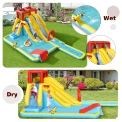 Costway Inflatable Dual Slide Water Park Climbing Bouncer W/ 735W Blower -Kiddie Kingdom Store GUEST 9a89ae81 7ebe 4656 9fb9 89c2bcd5f57e