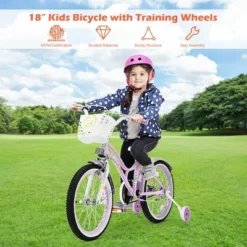 Costway 18'' Kids Bike Toddlers Freestyle Adjustable Bicycle W/ Training Wheels -Kiddie Kingdom Store GUEST 9ada17ba 11b5 43bc a45f b21929057bf9