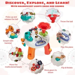 Costway Baby Toys Age 12+ Months Music Activity Table Toddler Learn Table W/ Light & Songs -Kiddie Kingdom Store GUEST 9bf2c19c 3f45 4ee1 8edb 6c69eb83e5e8