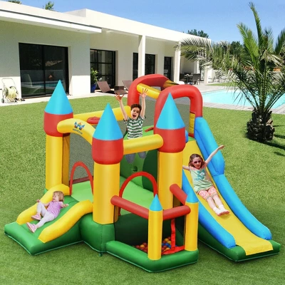 Costway Kids Inflatable Bounce House Jumping Dual Slide Bouncer Castle W/ 780W Blower 5 Costway Kids Inflatable Bounce House Jumping Dual Slide Bouncer Castle W/ 780W Blower - Image 3