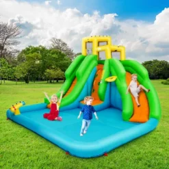 Inflatable Water Park Bounce House W/Climbing Wall Two Slides And Splash Pool -Kiddie Kingdom Store GUEST 9d8e3d5e 3743 49f2 bf44 2695494e5937