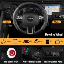 Costway 24V 2 Seater Ride On Car For Kids Licensed Toyota LC250 Ride On Truck With Remote Black/Gray/Navy/Pink/Red 19 Costway 24V 2 Seater Ride On Car For Kids Licensed Toyota LC250 Ride On Truck With Remote Black/Gray/Navy/Pink/Red -Kiddie Kingdom Store GUEST 9df32825 d048 4c9c 88d5 59390f3baddb