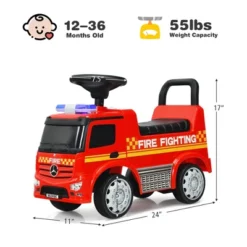 Costway Kids Ride On Fire Engine Licensed Mercedes Benz Push And Ride Racer Red -Kiddie Kingdom Store GUEST 9e1b63d9 ea19 4688 a6d2 fea8ef55e9fe