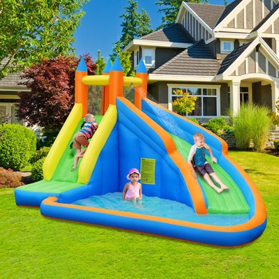 Costway Inflatable Water Slide Mighty Bounce House Jumper Castle W/ 480W Blower 3 Costway Inflatable Water Slide Mighty Bounce House Jumper Castle W/ 480W Blower