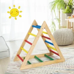 Costway Climbing Triangle Ladder, Wooden Triangle Climber, Educational Triangle Climber -Kiddie Kingdom Store GUEST 9ea28541 b0ab 4ce9 947a aec02185ee32