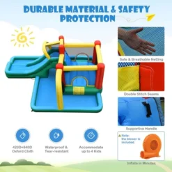 Costway Slide Water Park Climbing Bouncer Pendulum Tunnel Game With 750W Blower -Kiddie Kingdom Store GUEST 9ffa5431 24f9 428e 822c d8b558a6568a