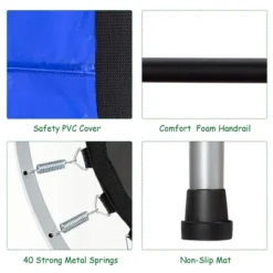 Costway Foldable Trampoline Double Mini Kids Fitness Rebounder W/ Adjustable Handle RedBlue -Kiddie Kingdom Store GUEST a0b20aa6 218d 4627 8840 2d52e881de1a
