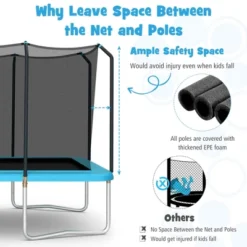 Costway 8 X 14 FT Rectangular Recreational Trampoline W/ Safety Enclosure Net Ladder Outdoor -Kiddie Kingdom Store GUEST a13ac72f 3189 4643 880d c82ac3c22d67