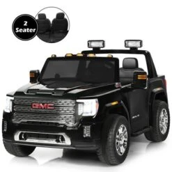 12V 2-Seater Licensed GMC Kids Ride On Truck RC Electric Car W/Storage Box White BlackBluePink Red -Kiddie Kingdom Store GUEST a1afb125 a978 422c 9b6e fbf7e07df3da