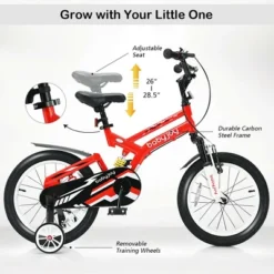 Costway 16'' Kids Bike Toddlers Adjustable Freestyle Bicycle W/ Training Wheels -Kiddie Kingdom Store GUEST a205ab20 bd8b 4ed4 bfc1 fb7bea36be46