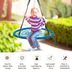 Costway 40'' Spider Web Tree Swing Kids Outdoor Play Set W/ Adjustable Ropes Gift OrangeBlueGreen 21 Costway 40'' Spider Web Tree Swing Kids Outdoor Play Set W/ Adjustable Ropes Gift OrangeBlueGreen -Kiddie Kingdom Store GUEST a21559f2 aaf9 42cb 9d55 c8fff71d9c0e