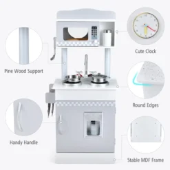 Costway Kids Kitchen PlaySet Pretend Wooden Play Kitchen With IceDispenser&Stovefor Toddler -Kiddie Kingdom Store GUEST a236de9b cd0e 4fd0 89ff c739df99b13a