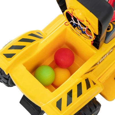 Costway 6V Electric Kids Ride On Excavator Pretend Play Toy Tractor W/ Basketball Hoop 11 Costway 6V Electric Kids Ride On Excavator Pretend Play Toy Tractor W/ Basketball Hoop - Image 9