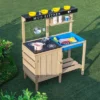 Costway Kids Kitchen Playset Wooden Outdoor Mud Kitchen Pretend Play Toy W/ Kitchenware -Kiddie Kingdom Store GUEST a2ea9cb4 f051 4491 b03e ccfd04f422c1